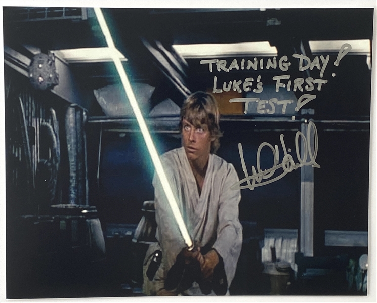 Star Wars: Stellar Mark Hamill 10” x 8” Signed Photo “Training Day” From “A New Hope” (Beckett/BAS Guaranteed)