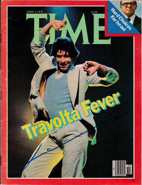 John Travolta Signed Original 1978 Time Magazine (Beckett/BAS Guaranteed)