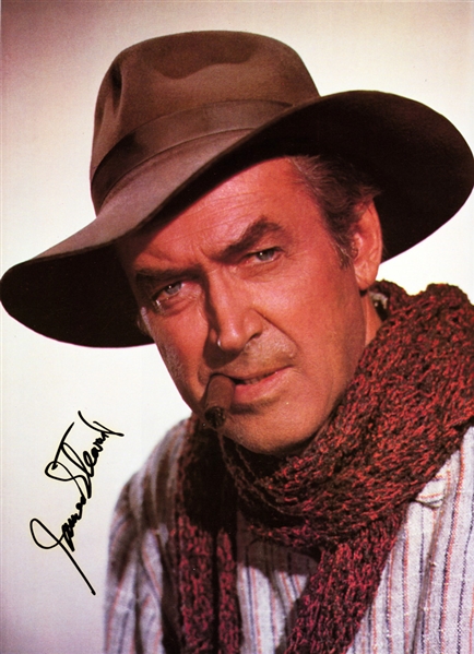 James Stewart In-Person Signed 8.5" x 12" Color Western Photo (Beckett/BAS Guaranteed)