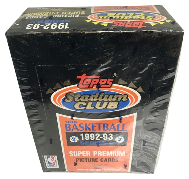 1992-93 Stadium Club Series 2 Basketball Hobby Box - Factory Sealed!