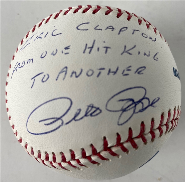 Pete Rose Signed Baseball to Eric Clapton! (PSA/DNA)