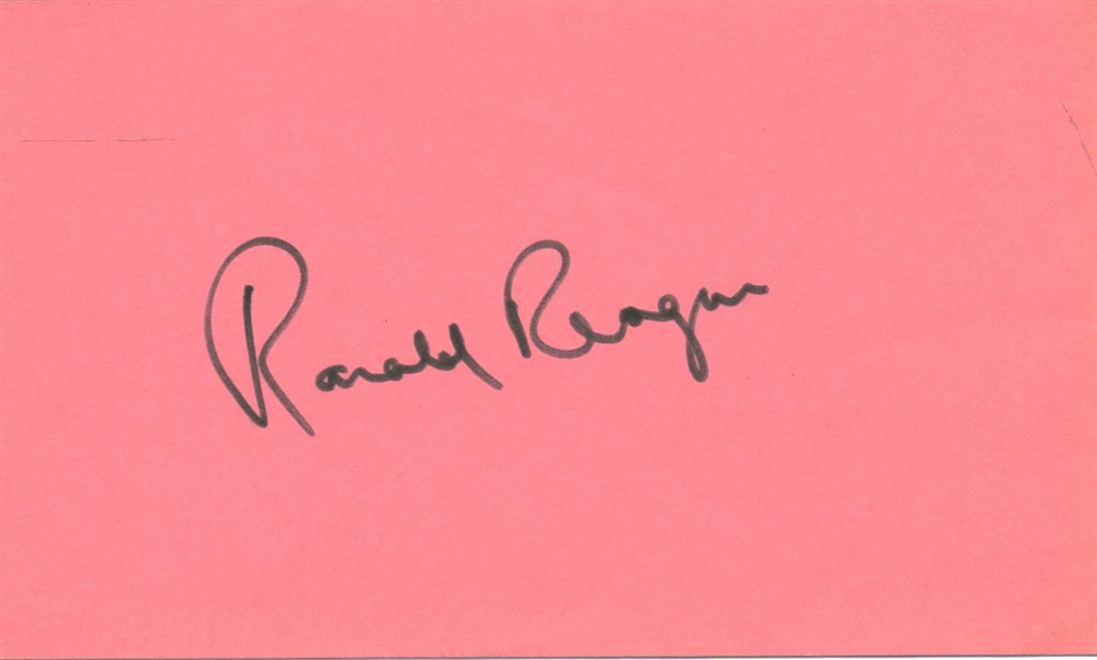 Ronald Reagan Signed Cut 3" x 5" (Beckett/BAS)