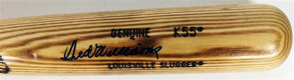 Ted Williams Signed Personal Model K55 Baseball Bat (JSA)