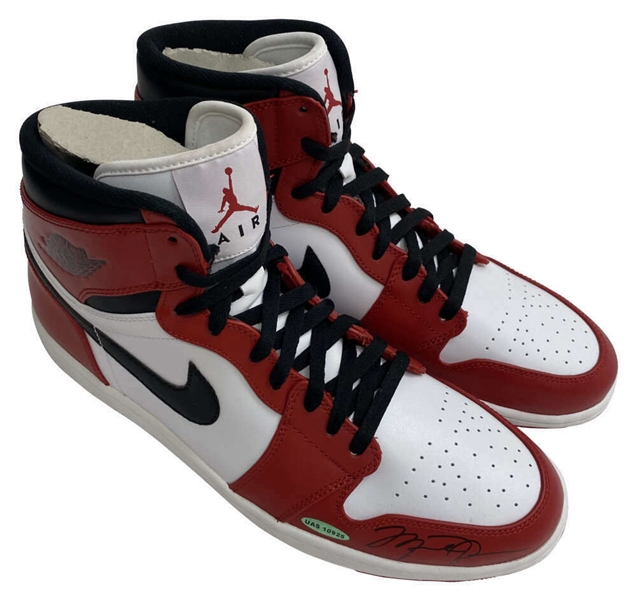 Michael Jordan ULTRA-RARE Signed Air Jordan 1 Basketball Sneakers (Upper Deck)
