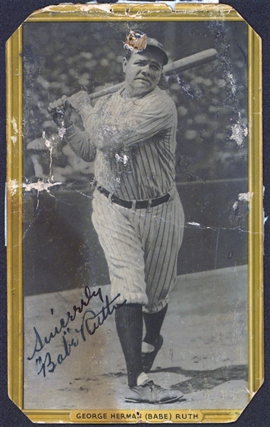 1941 Babe Ruth Signed R309-1 Goudey Premium with Latest Known "Babe" Quoted Autograph Format (PSA/DNA)