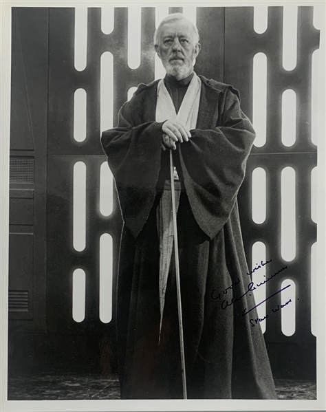 Star Wars: Sir Alec Guinness Superb Signed 8" x 10" Photo as Obi-Wan Kenobi with RARE "Star Wars" Inscription (Beckett/BAS LOA)