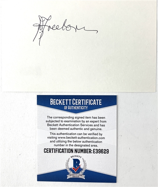 Star Wars: Stuart Freeborn Signed 3" x 5" Note Card (Beckett/BAS COA)
