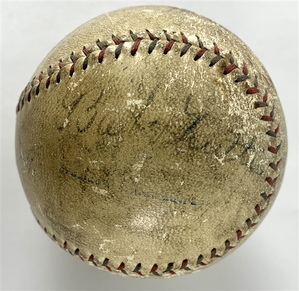 Babe Ruth Single Signed Reach OAL Baseball (Beckett/BAS & PSA/DNA LOAs)