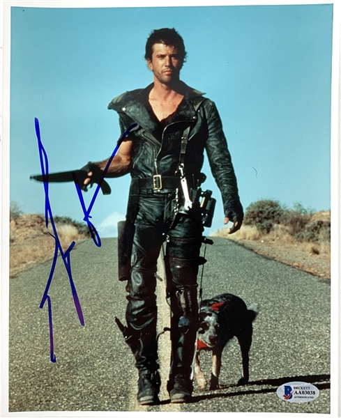 Mel Gibson Signed 8" x 10" Color Photo as "Mad Max" (Beckett/BAS LOA)