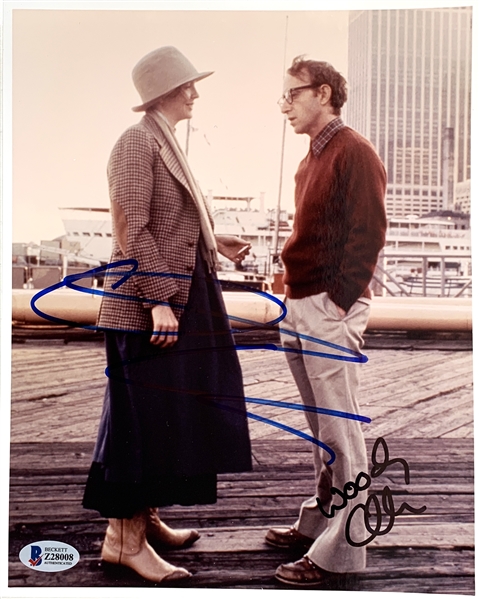 Annie Hall: Diane Keaton & Woody Allen Dual Signed 8" x 10" Color Photo (Beckett/BAS COA)