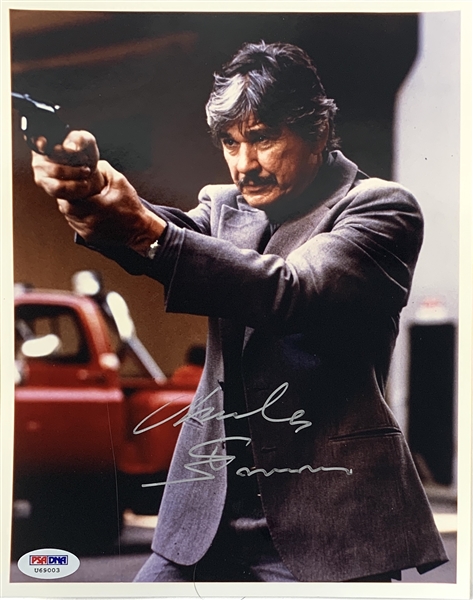 Charles Bronson Signed 8" x 10" Color Photo (PSA/DNA)