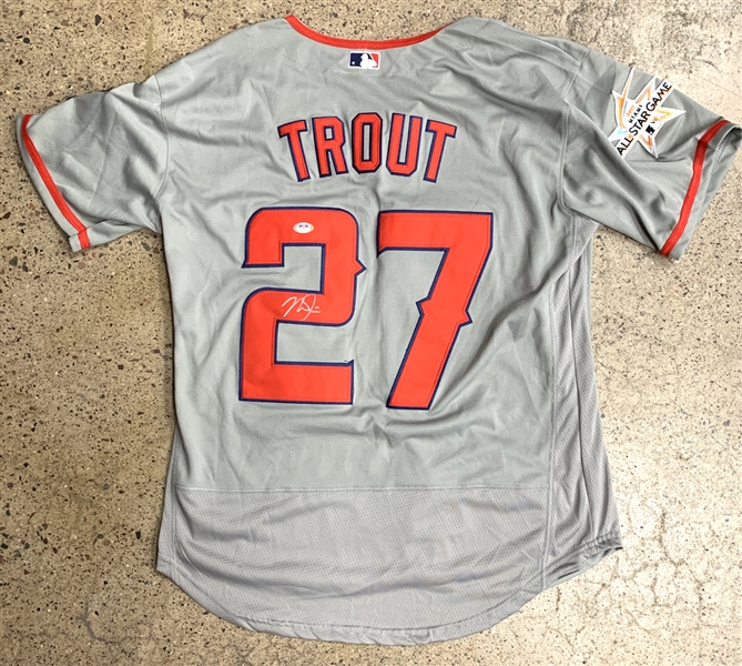 Mike Trout Signed Los Angeles Angels Away Style Jersey (PSA/DNA)