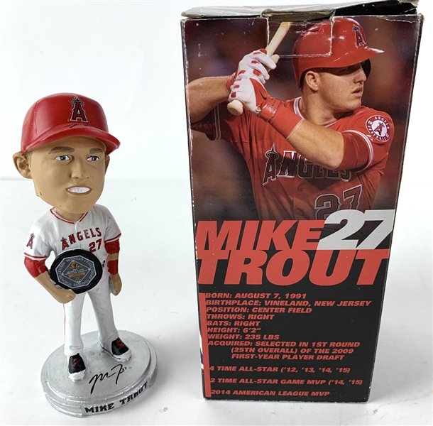 Mike Trout Signed 2016 Season Seat Holder Exclusive Bobble Head (PSA/DNA)