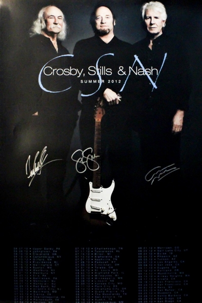 Crosby, Stills & Nash Beautiful 24" x 36" 2012 Summer Tour Poster (ACOA)