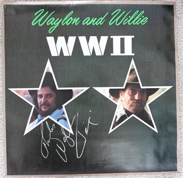 Waylon Jennings Signed 20" x 20" Promotional Poster for "WWII" (Beckett/BAS Guaranteed)