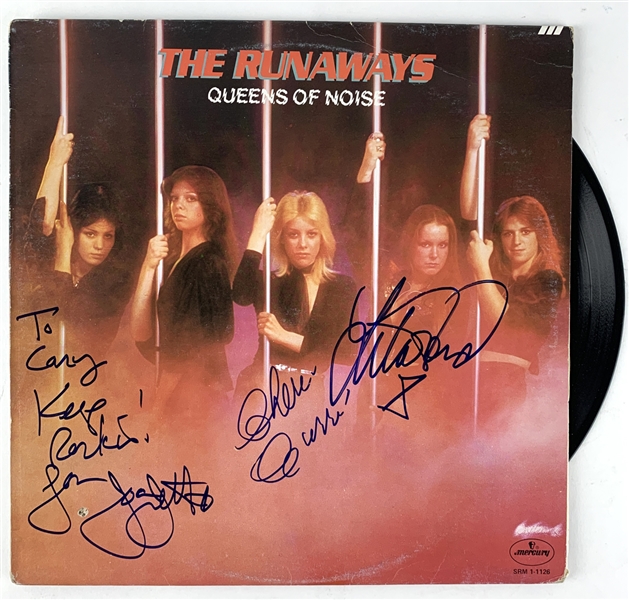 The Runaways Group Signed "Queens of Noise" Record Album with Jett, Currie and Ford (Beckett/BAS Guaranteed)