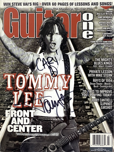 Motley Crue: Tommy Lee Signed July 2002 Guitar World Magazine (Beckett/BAS Guaranteed)