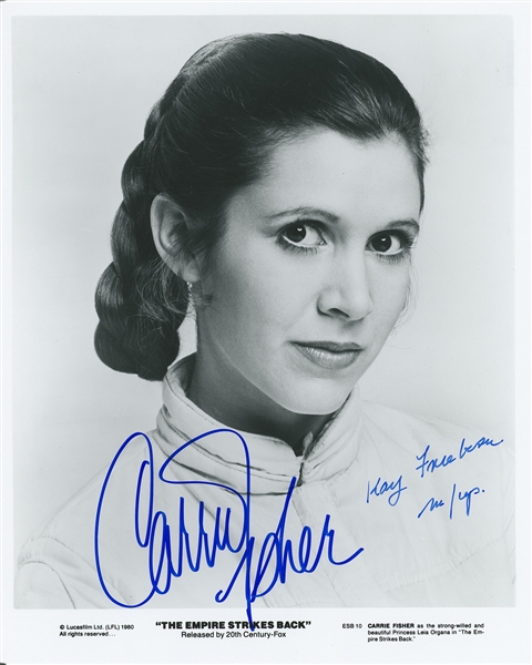 Star Wars: Carrie Fisher 8” x 10” Signed Original Publicity Photo from “The Empire Strikes Back” (Beckett/BAS Guaranteed)