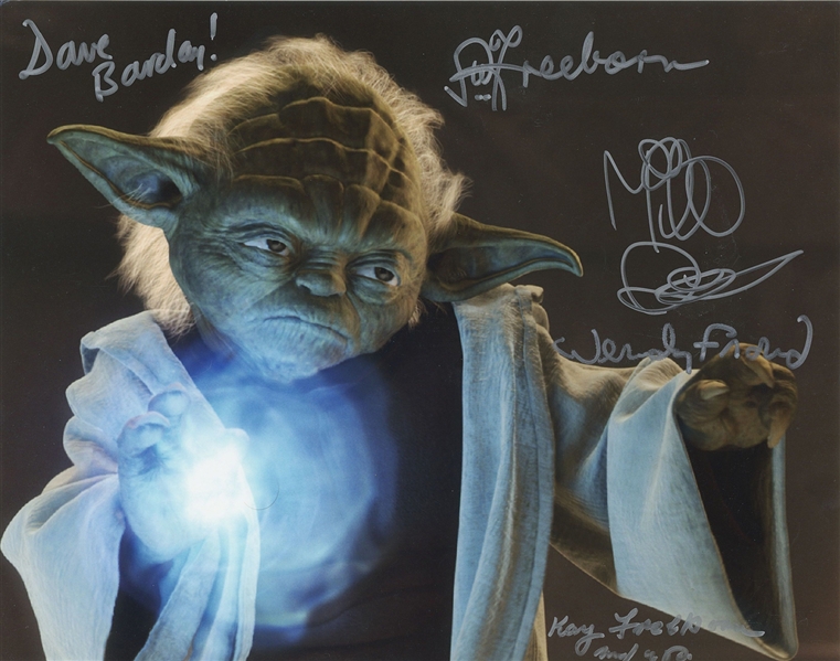 Star Wars: Master Yoda 10” x 8” Multi-Signed Photo from “Revenge of the Sith” (5 Sigs) (Beckett/BAS Guaranteed) 