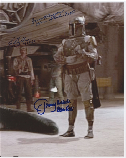 Star Wars: Boba Fett Jeremy Bulloch & James Wingreen 8” x 10” Dual-Signed Photo From “A New Hope” (Beckett/BAS Guaranteed)