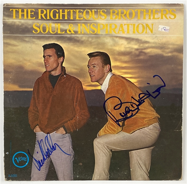 Righteous Brothers In-Person Dual-Signed “Soul & Inspiration” Album Record (John Brennan Collection) (BAS Guaranteed)