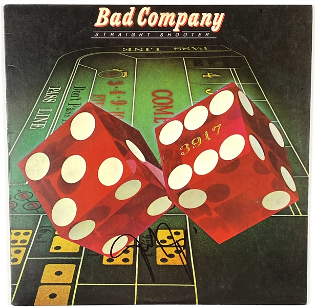 Bad Company: Paul Rodgers Vintage In-Person Signed “Straight Shooter” Album Record (John Brennan Collection) (BAS Guaranteed) 