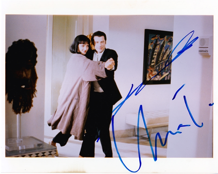 Pulp Fiction: John Travolta & Uma Thurman Dual Signed 8" x 10" Color Photo (Beckett/BAS Guaranteed)