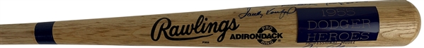 1955 Dodgers Signed Baseball Bat w/ Koufax, Lasorda, Snider & Podres! (JSA)