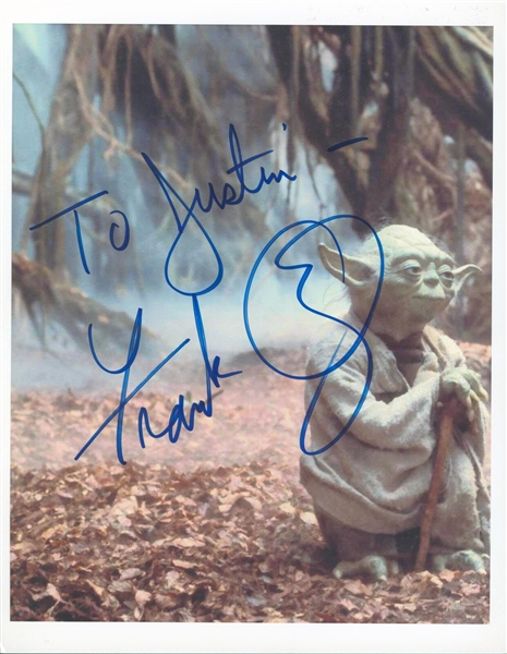 Frank Oz Signed 8.5" x 11" Color Photo as Yoda from "The Empire Strikes Back" (Beckett/BAS LOA)
