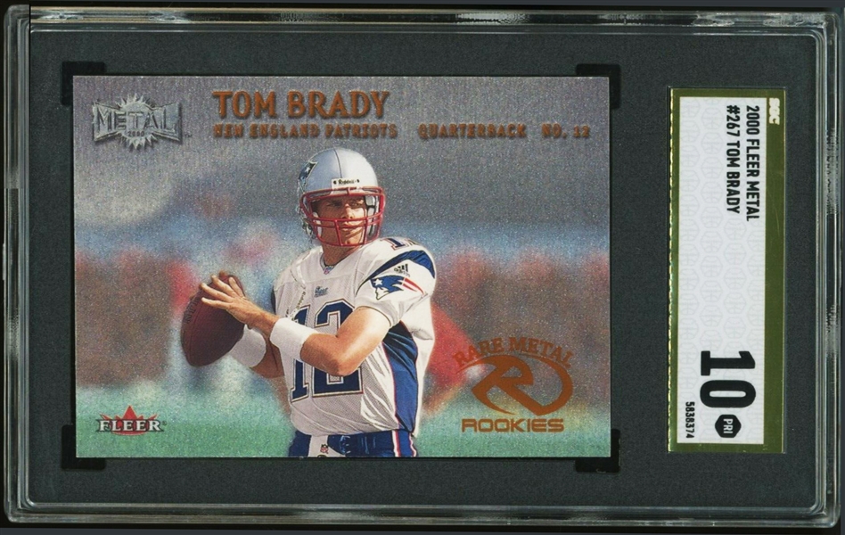Tom Brady 2000 Fleer Metal #267 Rookie Card :: SGC Pristine GOLD LABEL 10 :: POP 1!