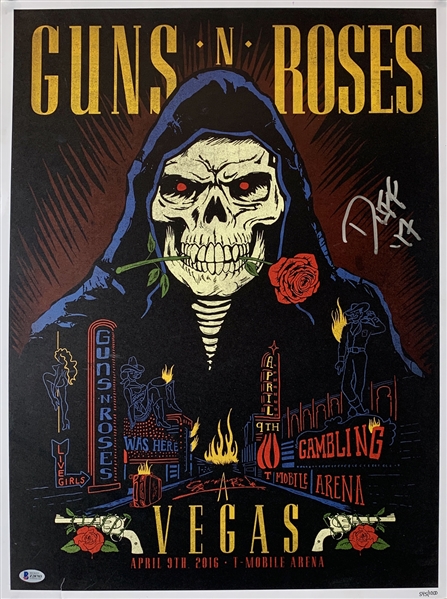 Guns N Roses: Duff McKagen Signed Limited Edition GnR Concert Poster :: April 9, 2016 :: Las Vegas, NV (Beckett/BAS COA)