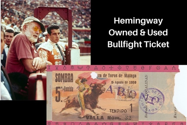 Ernest Hemingway Owned And Used Ticket For Bullfights Held On August 5, 1959, At Malagas Plaza Toros De Malaga During “The Dangerous Summer” Of 1959 (John Reznikoff/University Archives COA)