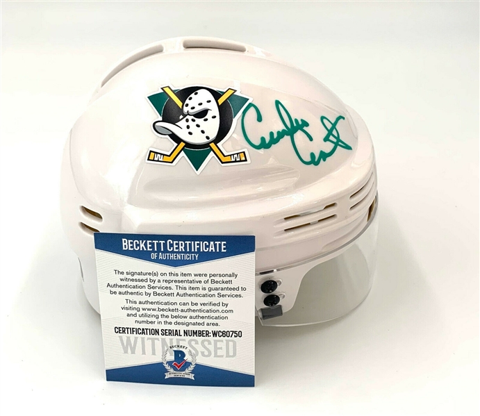 The Mighty Ducks: Emilio Estevez Signed Mini Hockey Helmet (Beckett/BAS COA)
