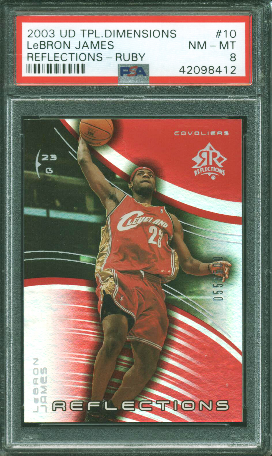 Lot Detail - 2003 UD Triple Dimensions Reflections Ruby LeBron