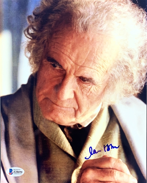 Ian Holm Signed 8" x 10" Color Photo from "The Lord of the Rings" (Beckett/BAS COA)