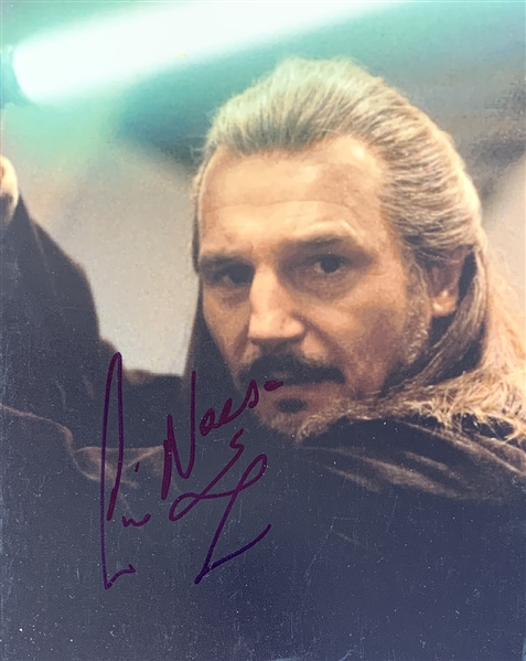 Liam Neeson RARE Signed 8" x 10" Color Photo from "Episode I: The Phantom Menace" (Beckett/BAS LOA)