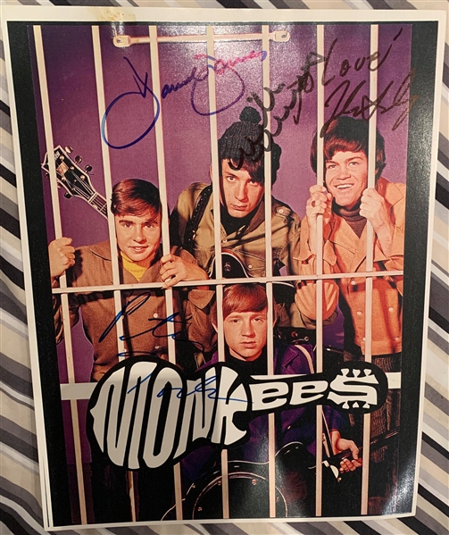 The Monkees Group Signed 8” x 10” Photo (4 Sigs) (BAS Guaranteed)
