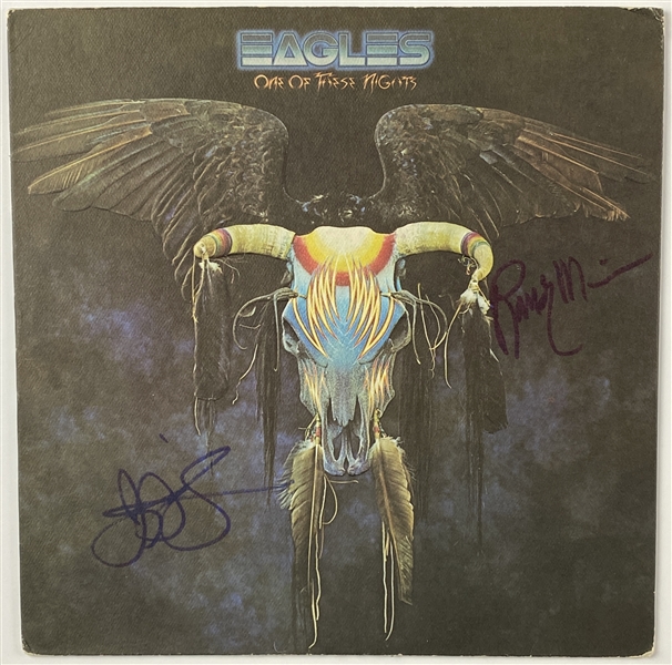 The Eagles: Randy Meisner and J. D. Souther In-Person Signed “One of These Nights” Record Album (John Brennan Collection) (BAS Guaranteed)