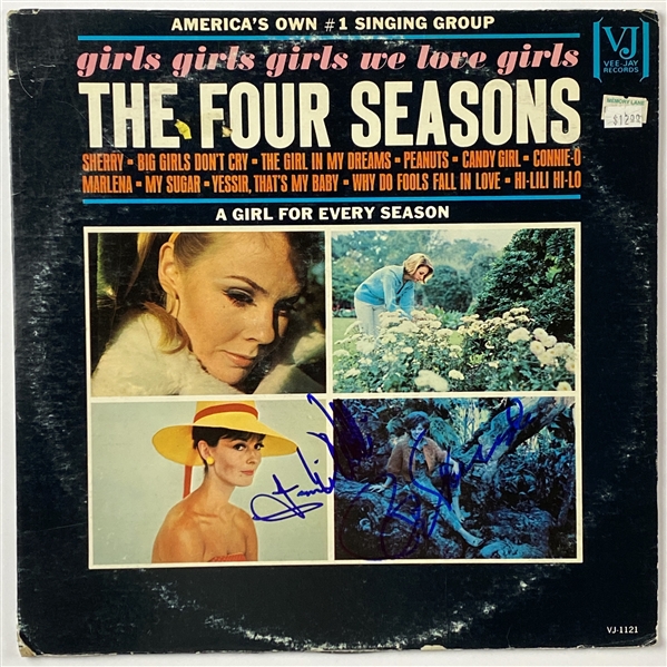 Frankie Valli & The Four Seasons: Valli & Gaudio In-Person Dual-Signed “Girls Girls Girls, We Love Girls –A Girl For Every Season” Album Record (2 Sigs) (John Brennan Collection) (BAS Guaranteed)