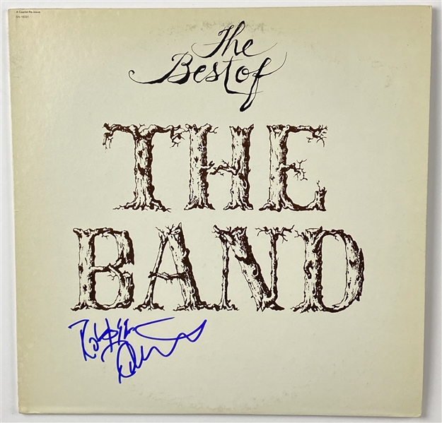 The Band: Robbie Robertson In-Person Signed “The Best of The Band” Album Record (John Brennan Collection) (BAS Guaranteed)