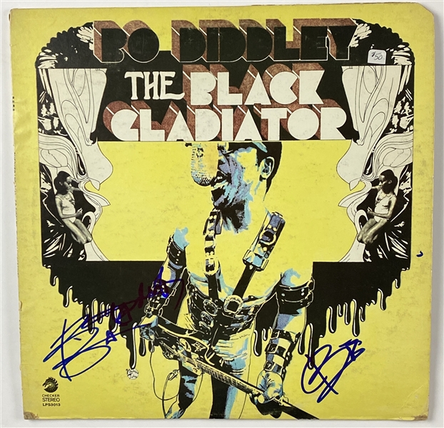 Bo Diddley In-Person Twice-Signed “The Black Gladiator” Album Record (John Brennan Collection) (BAS Guaranteed)