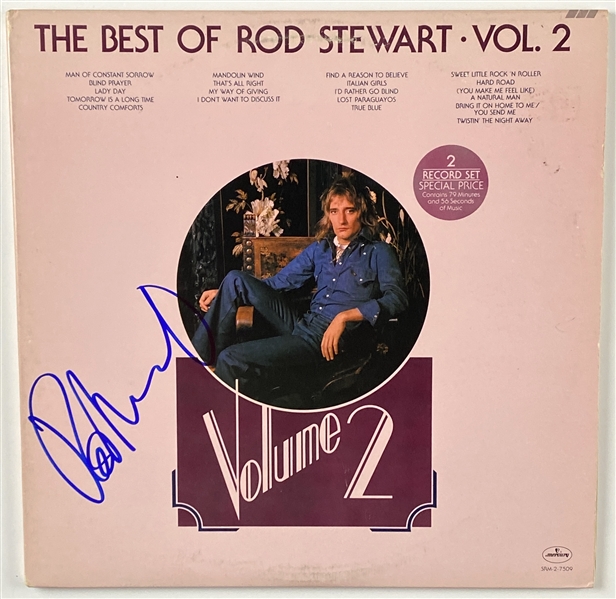 Rod Stewart In-Person Signed “The Best of Rod Stewart Vol. 2” Album Record (John Brennan Collection) (BAS Guaranteed)