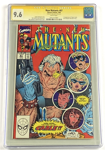 “The New Mutants” Comic Book #87 (1987) CGC 9.6 Signed by Rob Liefeld (CGC Authenticated & Encapsulated/Graded)