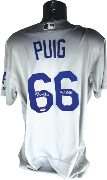 Yasiel Puig Signed & Game Worn 2017 Los Angeles Dodgers Jersey (MLB)