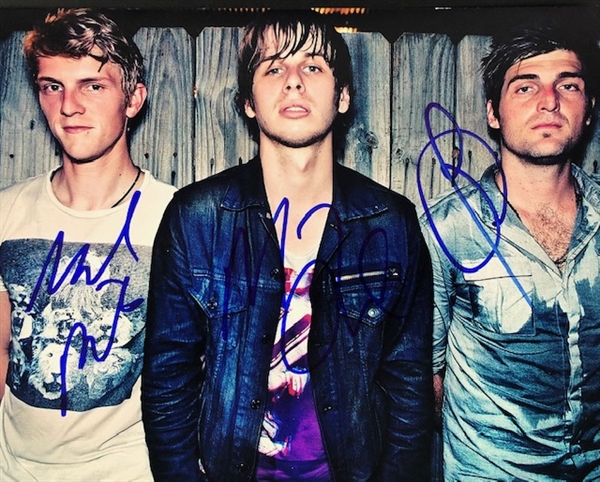 Foster The People Group Signed 10" x 8" Photograph, include signatures from Mark Foster, Jacob Fink, Mark Pontius. (Beckett/BAS Guaranteed) 