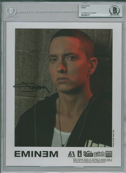 Eminem Signed 8" x 10" Promo Photograph (Beckett/BAS Encapsulated)