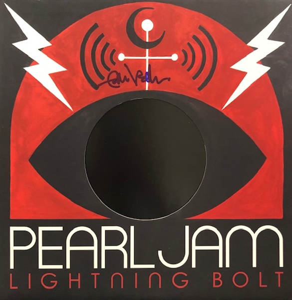 Pearl Jam: Eddie Vedder Signed "Lightening Bolt" Album Cover  (Beckett/BAS Guaranteed)