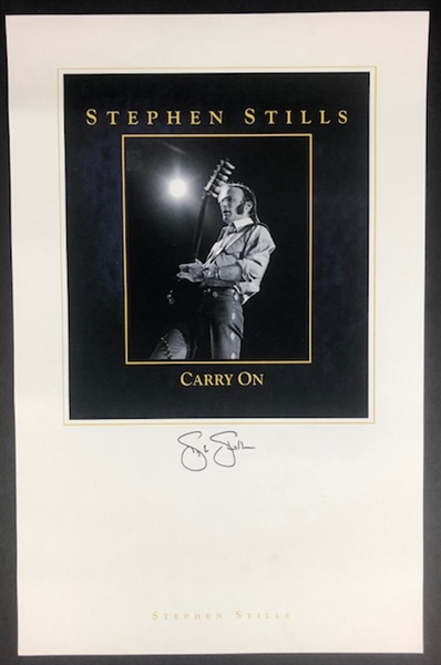 Stephen Stills Signed Mini-Poster for his "Carry On" Album, 11" x 17" (Beckett/BAS Guaranteed)