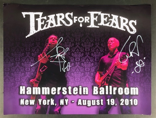 Tears for Fears: Roland Orzabel and Curt Smith Signed 16" x 12" Mini-Poster (Beckett/BAS Guaranteed)