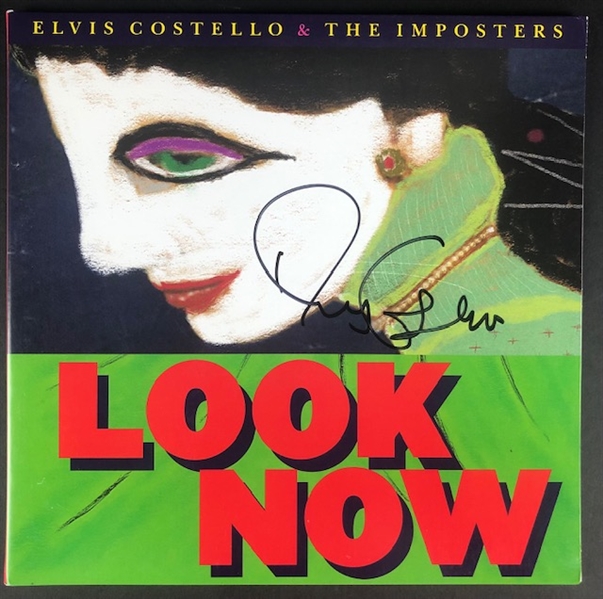 Elvis Costello Signed "Look Now" Album (Beckett/BAS Guaranteed)
